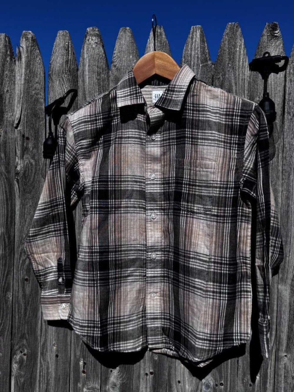 Gap Kids Brown Plaid Button Down Shirt - Size M / 8